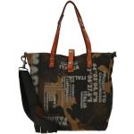 Campomaggi Shopper 32 cm camouflage cognac stained grey print