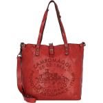 Reduzierte Rote Campomaggi Lederhandtaschen mit Reißverschluss aus Leder mit Handyfach für Damen 