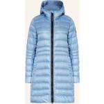 Hellblaue Gesteppte Canada Goose Damensteppmäntel aus Nylon mit Kapuze Größe S für den für den Winter 
