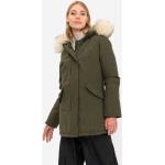 Khakifarbene Casual Canadian Classics Fundy Bay Jacken mit Fellkapuze mit Kapuze für Damen Größe XS für den für den Winter 