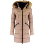 Canadian Peak Akapeak_Lady - Women's Comfortable Autumn Winter Warm Mid Thick Parka - Fine Coat Fake Fur Hood - Windbreaker Jacket - Elegant Women (Taupe XL)