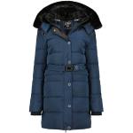 Canadian Peak Bettineak_Lady - Women's Comfortable Autumn Winter Warm Mid Thick Parka - Fine Coat Fake Fur Hood - Windbreaker Jacket - Elegant Women (Navy Blue L)