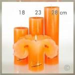 Reduzierte Orange 28 cm Stumpenkerzen 