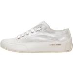 Candice Cooper Rock S-Sneakers aus nuanciertem Leder-Weiß Silber 35