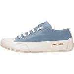 Candice Cooper Rock S-Sneakers aus Leder in Vintage-Optik-Weiß, Weiß-Hellblau 36