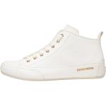 Candice Cooper, Weiße Leder-Mid-Top-Sneakers White, Damen, Größe: 39 EU