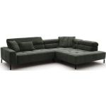 Candy Cleveland Sofa in Cord optional mit Hocker - Feincord oliv, manuelle Sitzteilverstellung, inkl. Hocker, rechts beige, grün, natur