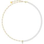 Silberne Retro Perlenketten vergoldet aus Gold 18 Karat für Damen 
