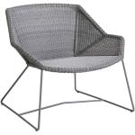 Hellgraue Moderne Cane-Line Breeze Lounge Sessel aus Stahl 