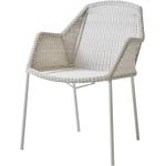 Weiße Cane-Line Breeze Gartenstühle Metall aus Polyrattan Outdoor Breite 50-100cm, Höhe 50-100cm, Tiefe 50-100cm 
