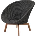 Reduzierte Dunkelgraue Moderne Lounge Sessel aus Teakholz Outdoor Breite 50-100cm, Höhe 50-100cm, Tiefe 50-100cm 