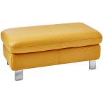 Gelbe Antike Cantus Sitzhocker aus Leder Breite 100-150cm, Höhe 100-150cm, Tiefe 50-100cm 