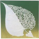 Silberne Asiatische Oriental Galerie Quadratische Acrylbilder aus Acrylglas 50x50 