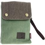 Grüne Messenger Bags & Kuriertaschen mit Reißverschluss aus Canvas für Damen klein 