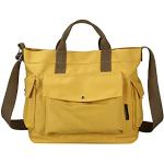 Gelbe Damenschultertaschen & Damenshoulderbags aus Canvas 