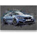 BMW Merchandise M4 Coupe Leinwandbilder aus Massivholz 80x120 