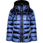 Indigofarbene CANYON Sportswear Maxi Stehkragen Kapuzenmäntel für Damen Größe M für den für den Winter 