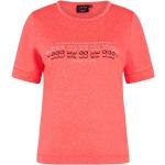 Korallenrote Halblangärmelige CANYON Sportswear T-Shirts mit Nieten für Damen Größe XL 