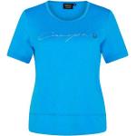 Blaue Sterne Halblangärmelige CANYON Sportswear T-Shirts für Damen Übergrößen 