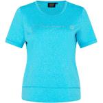 Türkise Sterne Halblangärmelige CANYON Sportswear T-Shirts für Damen Übergrößen 