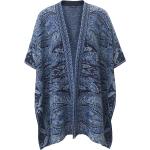 Blaue Damencardigans aus Alpaka-Wolle maschinenwaschbar 