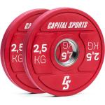 Capital Sports Nipton 2021 Gewichtsplatte Bumper Plate | 2 x 2,5 kg | Ø 54 mm | Hartgummi Nipton 2021 Bumper Plate Gewichtsplatte | 2 x 2,5 kg | Stahlinnenring | 50,4 mm Aufnahmeöffnung | Hartgummi