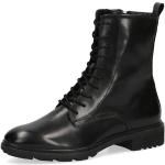 Schwarze Caprice Runde Ankle Boots & Klassische Stiefeletten mit Schnürsenkel aus Leder für Herren Größe 41 mit Absatzhöhe bis 3cm 