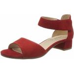 Rote Caprice Sandaletten aus Veloursleder Größe 40 