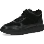Reduzierte Schwarze Caprice High Top Sneaker & Sneaker Boots in Komfortweite aus Leder für Damen Größe 37 für den für den Winter 
