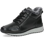 Schwarze Caprice High Top Sneaker & Sneaker Boots in Komfortweite aus Leder für Damen Größe 42 für den für den Winter 