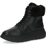 Schwarze Caprice High Top Sneaker & Sneaker Boots in Komfortweite aus Leder mit herausnehmbarem Fußbett für Damen Größe 39 für den für den Winter 
