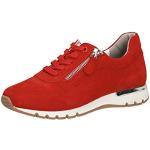 Rote Caprice Damensneaker & Damenturnschuhe in Komfortweite aus Leder mit herausnehmbarem Fußbett Größe 38 