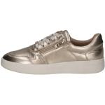 Goldene Caprice Low Sneaker mit Reißverschluss in Komfortweite aus Leder für Damen Größe 38 