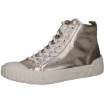 Goldene Caprice High Top Sneaker & Sneaker Boots mit Schnürsenkel in Komfortweite aus Leder für Damen Größe 36 