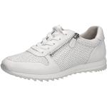 Reduzierte Weiße Caprice Low Sneaker in Komfortweite mit herausnehmbarem Fußbett für Damen Größe 38 mit Absatzhöhe bis 3cm 