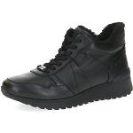 Reduzierte Schwarze Elegante Caprice High Top Sneaker & Sneaker Boots in Komfortweite aus Leder mit herausnehmbarem Fußbett für Damen Größe 42 