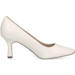 Reduzierte Weiße Caprice Pfennigabsatz High Heels & Stiletto-Pumps aus Leder für Damen Größe 40 