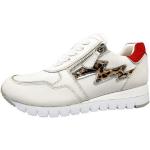 Weiße Caprice Slip-on Sneaker mit Schnürsenkel in Normalweite aus Leder Größe 41 mit Absatzhöhe bis 3cm 