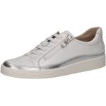 Reduzierte Weiße Caprice Runde Slip-on Sneaker mit Reißverschluss in Normalweite aus Leder leicht für Damen Größe 41 