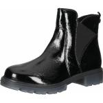 Reduzierte Schwarze Casual Caprice Runde Blockabsatz Ankle Boots & Klassische Stiefeletten mit Reißverschluss in Normalweite aus Leder für Damen Größe 42 