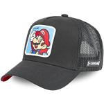 Schwarze Super Mario Mario Snapback-Caps mit Klettverschluss für Herren Größe XXL 
