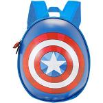 Blaue Captain America Kindergartenrucksäcke mit Reißverschluss mit Innentaschen 