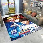 Captain Tsubasa Anime-Fußball-Cartoon-Teppich für Zuhause, Wohnzimmer, Schlafzimmer, Sofa, Fußmatte, Dekor, Kinderbereich, rutschfeste Bodenmatte
