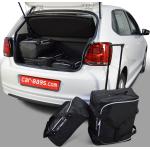 Schwarze Volkswagen / VW Polo Mk5 Reisetaschen mit Rollen mit Reißverschluss klappbar 