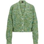 Grüne HUGO BOSS BOSS Bio V-Ausschnitt Damencardigans aus Baumwolle Größe XS 