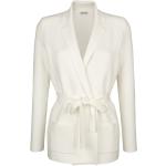 Weiße Unifarbene Casual Alba Moda White Damencardigans & Damenstrickjacken aus Kunstfaser Größe XS 