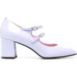 Reduzierte Lila Carel Karree High Heels & Stiletto-Pumps mit Schnalle aus Kalbsleder für Damen Größe 39 mit Absatzhöhe 5cm bis 7cm 