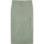 Khakifarbene Monki Maxi Freizeithosen mit Reißverschluss aus Baumwolle für Damen Größe XS 