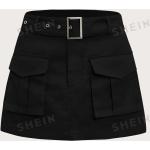 Schwarze Grunge SheIn Mini Festliche Röcke mit Reißverschluss aus Tüll für Damen Größe XS 