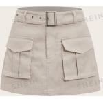 Khakifarbene SheIn Mini Festliche Röcke mit Reißverschluss aus Tüll für Damen Größe XS 
